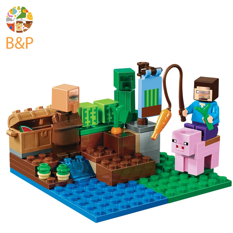

legoing 21138 75pcs My worlds Series The Melon farm Model Building Block Brick Set Toys For Children Miniecraft 18032