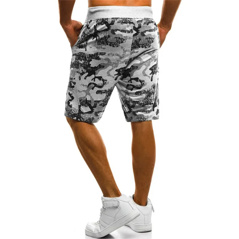 Fashion Men Spring Summer Shorts Camouflage Printed Drawstring Beach Surfing Running Short Pants z0219