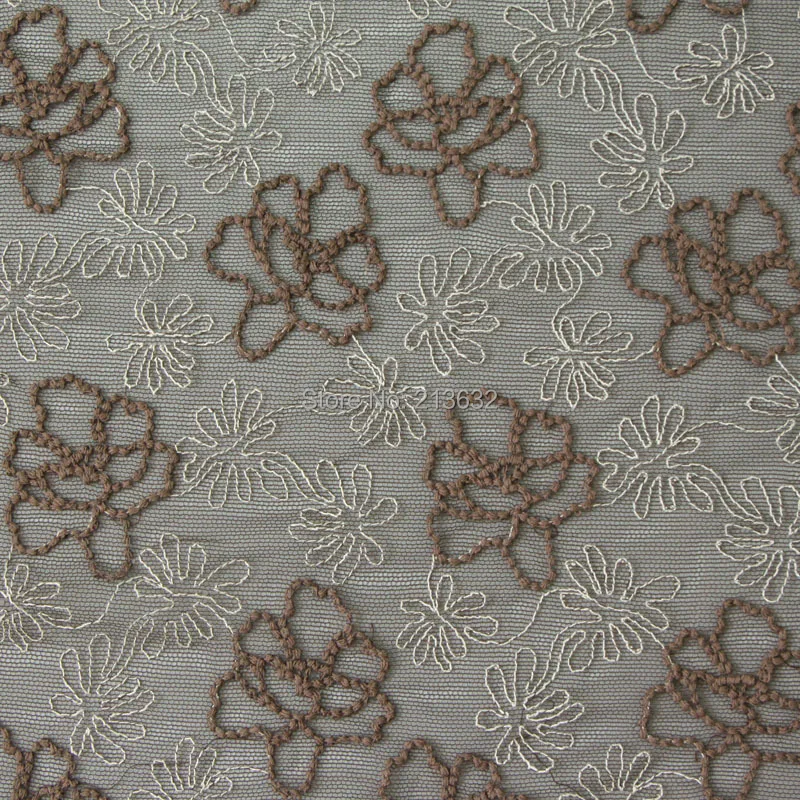 

POd7-8 organza textile dribbling embroidery fabric wholesale computer rope embroidery cloth lace fabric sewing designer new Best