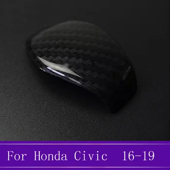 

1Pcs Carbon Fiber Interior Gear Shifter Decorative Frame Cover Trim Fit For Honda Civic 10th 2016-2019 Car Styling