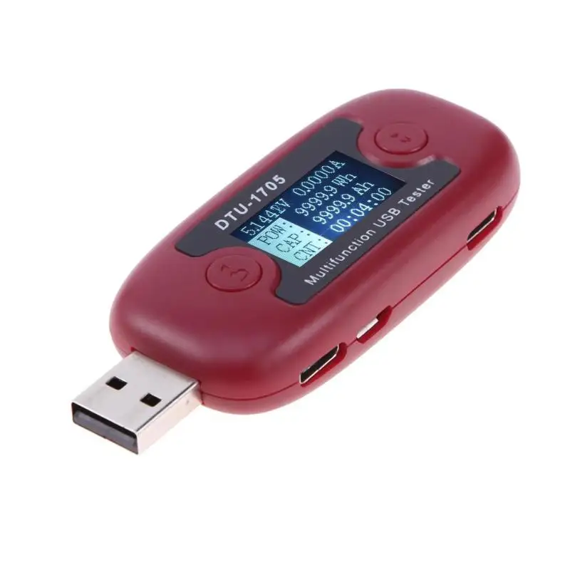 

DTU1705 Quick Charge Type-C USB LCD Large Display Tester Voltage Current Power Meter Voltmeter for USB-A TYPE-C Micro USB