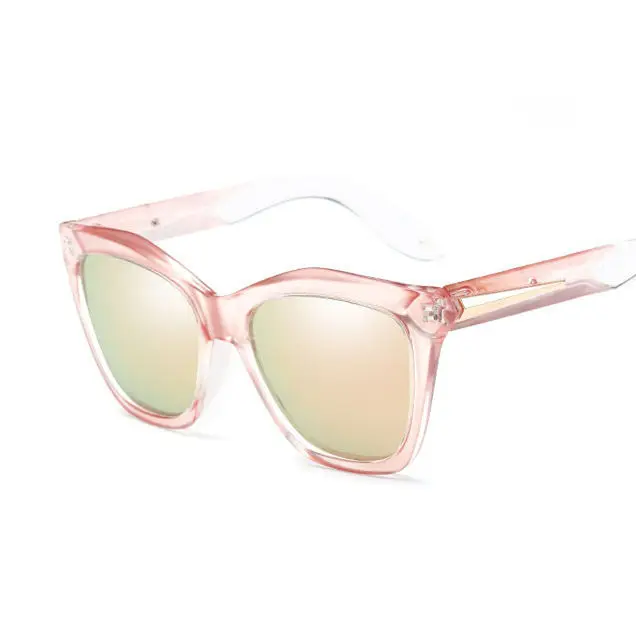 KUJUNY, солнцезащитные очки, мужские солнцезащитные очки, фирменный дизайн, поляризационные, для женщин, Ретро стиль, очки для мужчин, классические, для вождения, поляризационные солнцезащитные очки - Цвет линз: Розовый