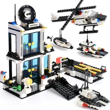 646PCS Police Patrol Vehicle Building Blocks Coast Guard Helicopter Submarine Model Bricks Blocks Toys Gift 2017 jwm new product rfid guard tour patrol pipe guard monitoring system guard patrol wand