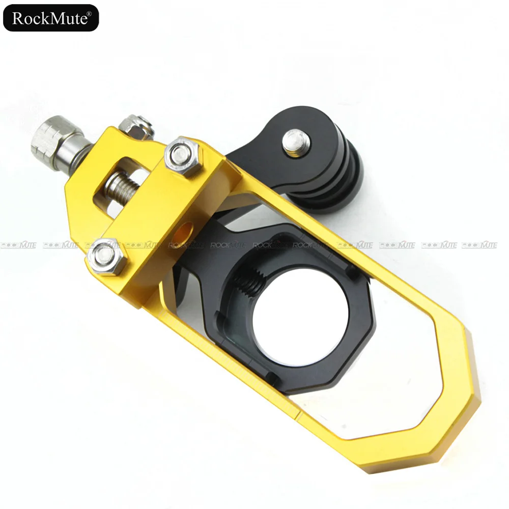 Motorcycle Chain Tensioner Adjuster with Spool CBR 1000RR 2004-2013, Gold Motorcycle Chain Tensioner Adjuster with Spool CBR 1000RR 2004-2013, Gold