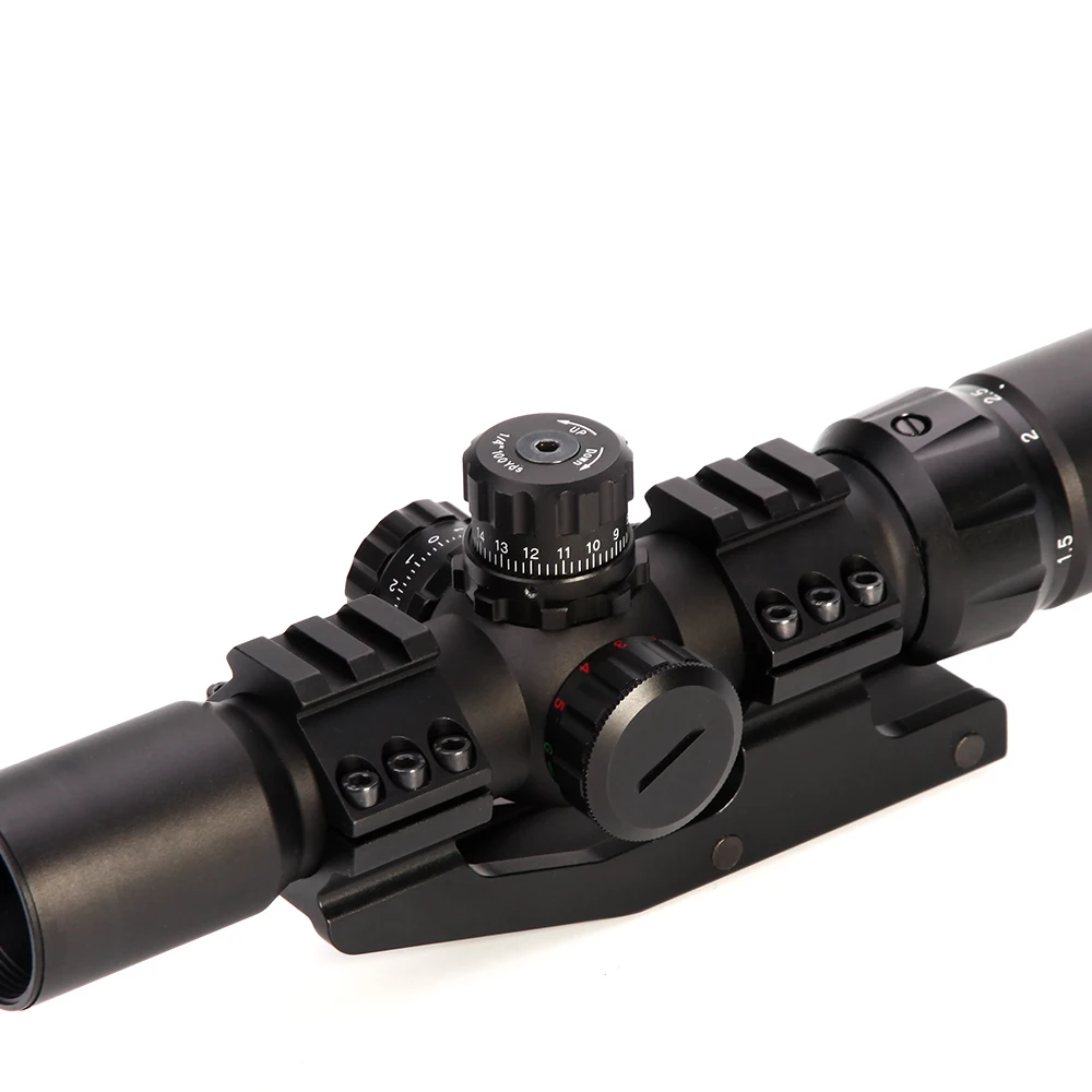 1.5 4x30 tratical caça riflescope rgb iluminado