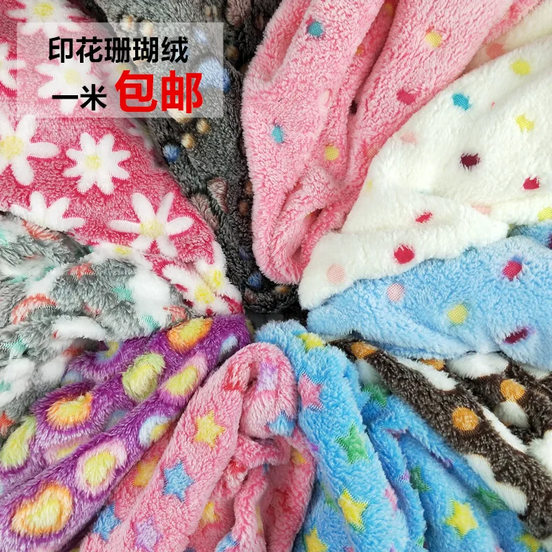 

2019 Tissus Au Metre Thickened Double-sided Velvet Three-dimensional Printing Fabric Baby Bed Sheet Cartoon Dog's Nest Fabrics