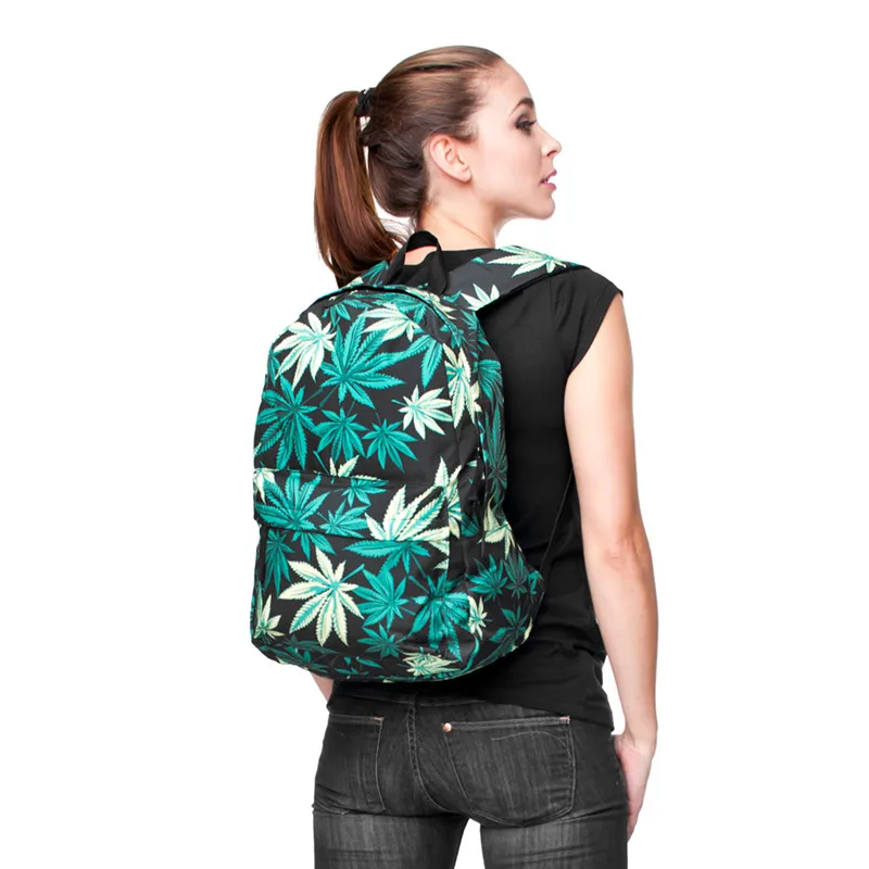Mallrat черный сорняк 3D печать Vogue рюкзак Для женщин Mochilas Mujer Mochila школьный для