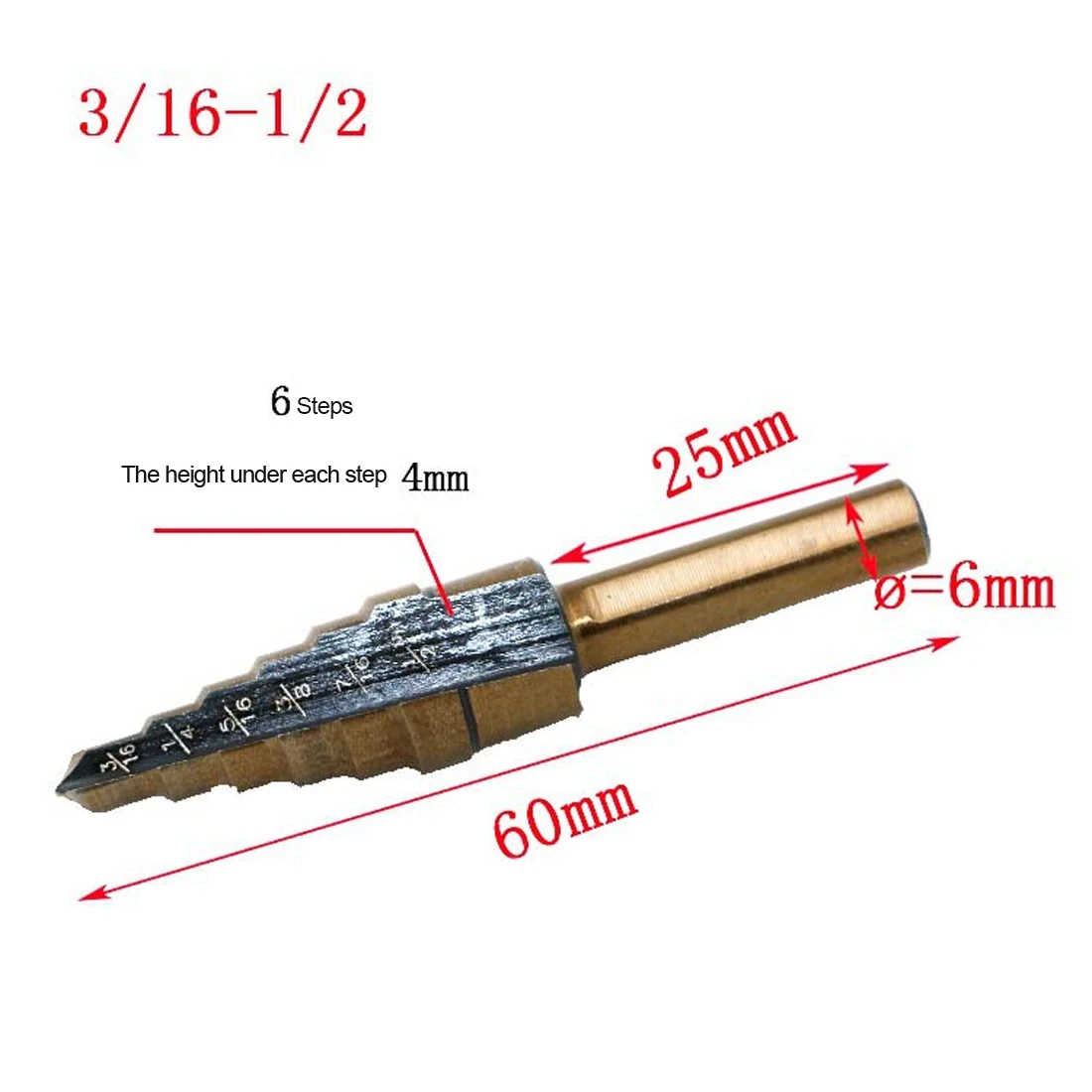 

50 Sizes Step Drill Bit Set 5pcs / Set HSS Multiple Hole Drill Bit With Aluminum Case