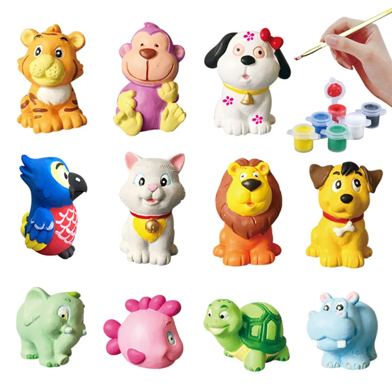 

Colorful DIY unbroken plaster doll intellectual toys creative graffiti painting children's Day gifts for children
