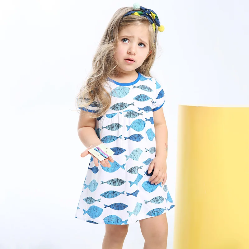Little maven baby girl summer dress toddler dresses for 18M to 6T