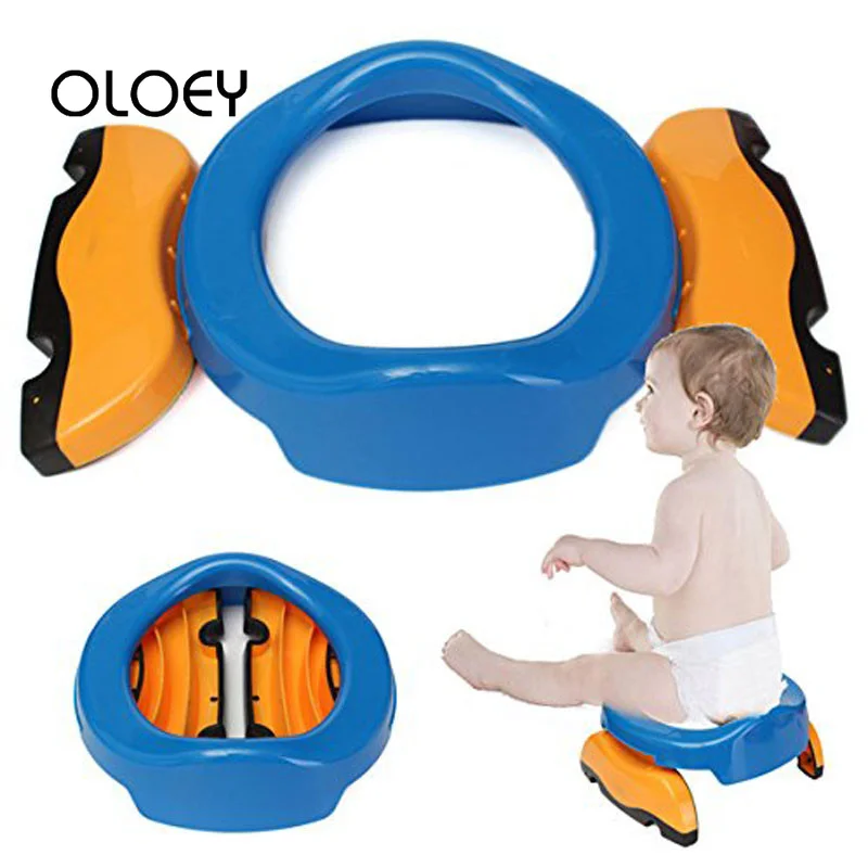

OLOEY Baby Plastic Folding Toilet Seat Infant Chamber Potties Ring Kid Children Trainers Portable Potty Toilet Comfortable Chair