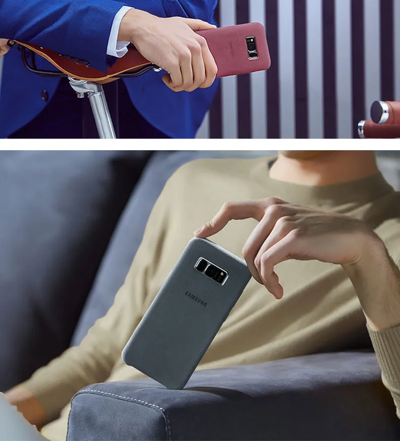 100% Original Samsung Galaxy S8 S8 Plus S8+ Case g9550 9500 Anti-Fall Leather ALCANTARA Cover 4 color