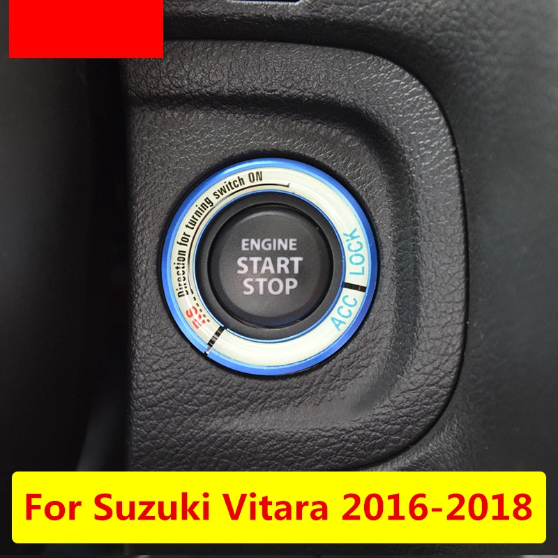 

For Suzuki Vitara 2016-2018 Luminous Car Ignition Key Ring Decor Sticker Car Styling Ignition Switch Protective Sticker styling