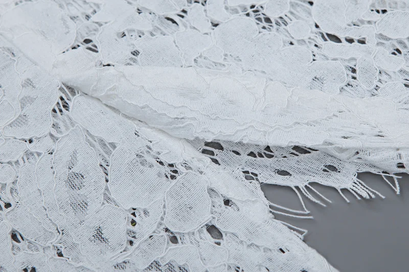 Платье кружевное без рукавов с глубоким V образным вырезом|lace dress|white lace dressdress