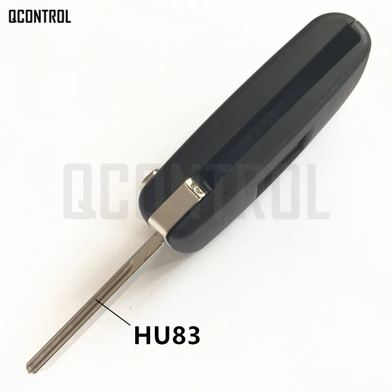 QCONTROL Автомобильный Дистанционный ключ для PEUGEOT 207 208 307 308 408 Partner Keyless Entry(CE0536 ASK/FSK, 3 кнопки HU83 Blade