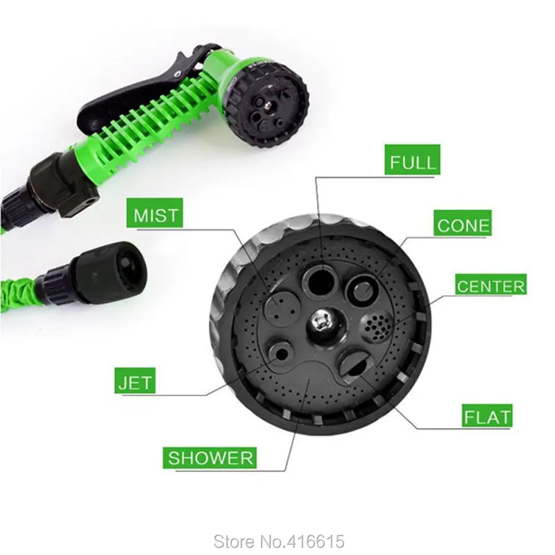 Выдвижной расширяемый волшебный шланг для полива сада 100FT 100 FT с клапаном+ распылитель EU US