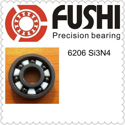 1 PC 6206  Full Ceramic Si3N4 30x62x16   30mm/62mm/16mm Si3N4 Ceramic Ball Bearing