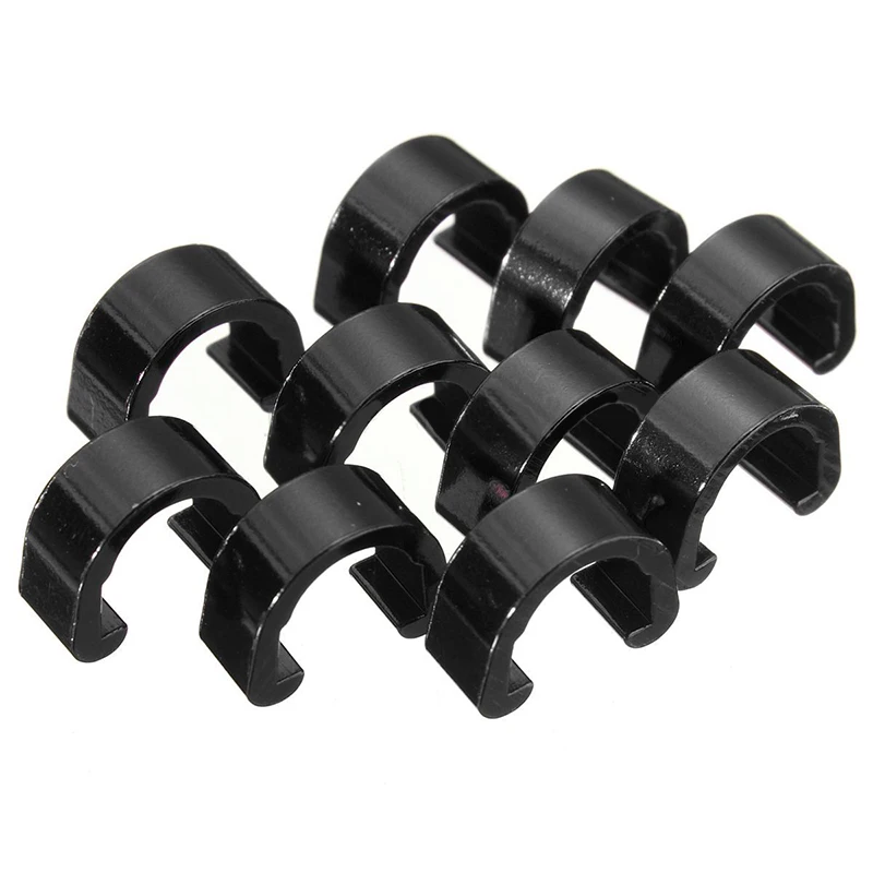 

Brand New 10pcs MTB Bicycle Road Bike Brake Shift Cable Guides Housing Hose C-Clip Buckle Aluminum alloy