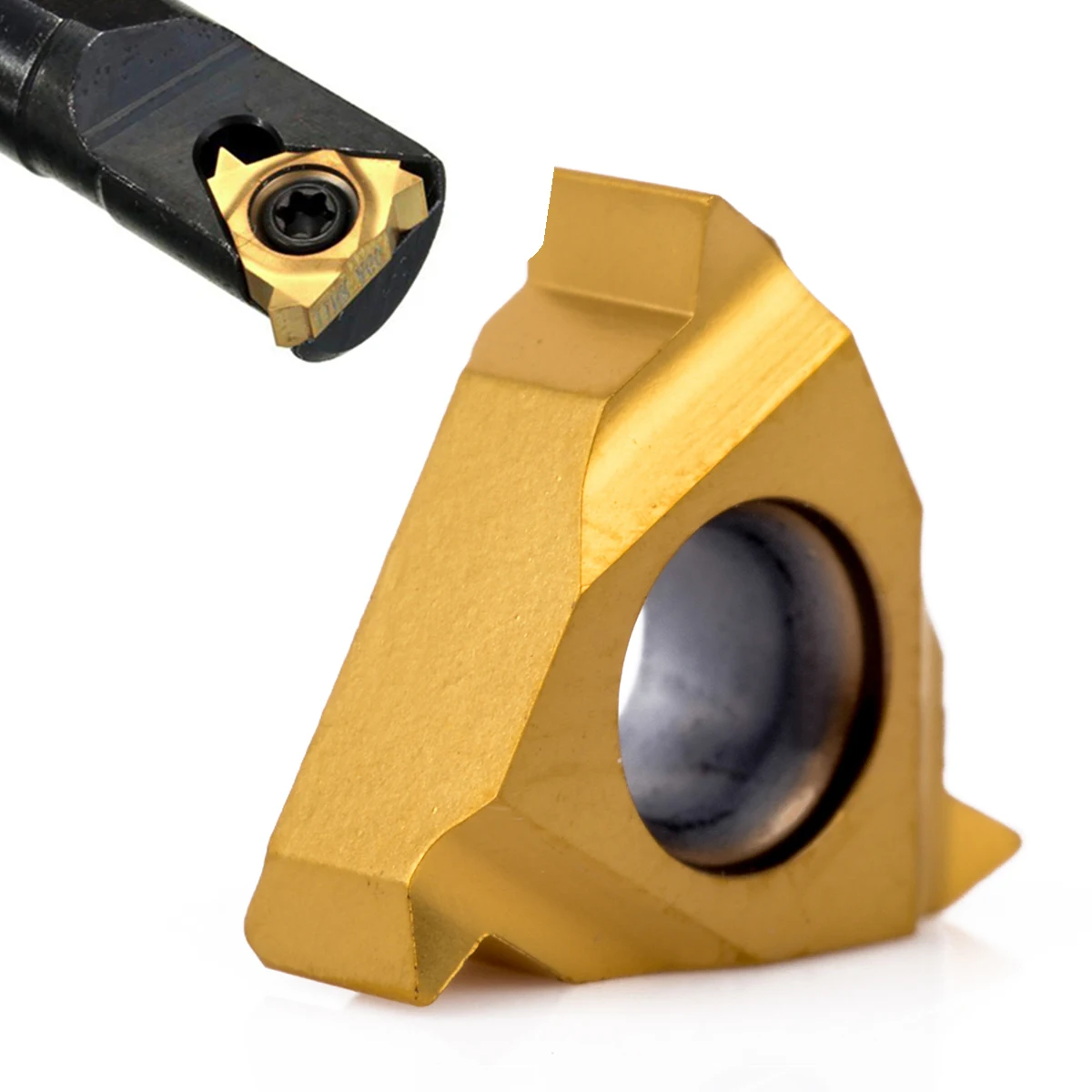 

1pc Golden Carbide Insert 11IR AG60 Cemented Threading Cutter 3mm Thickness Blades for CNC Lathe Turing Tool Boring Bar