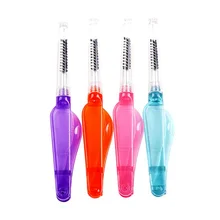 5pcs/1 set Portable Foldable Eyelash Brush Mascara Wands Eyebrow Comb Brush Beauty Makeup Tool