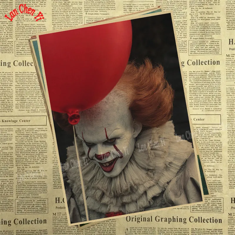 Ретро постер Stephen King's It настенные постеры из крафт бумаги с принтом для