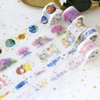 

1 Pcs/set 2-4cm*5m Cute Cherry tree Planet washi tape DIY decoration scrapbooking planner masking tape adhesive tape