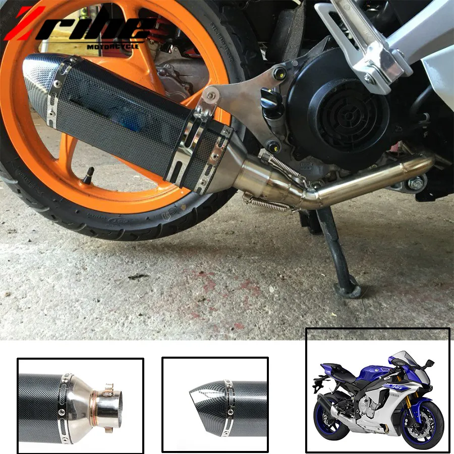 Универсальный глушитель выхлопной трубы для мотоцикла yamaha suzuki honda CBR125 CB400 TMAX530