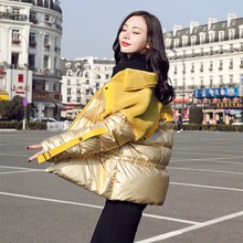 Winter Jacket Women 90% White Duck Down Coats 2019 New Arrival Glossy Patch Lamb Wool Female Parka Tied Waist Womens Down Jacket Winter Jacket Women 90% White Duck Down Coats 2019 New Arrival Glossy Patch Lamb Wool Female Parka Tied Waist Womens Down Jacket