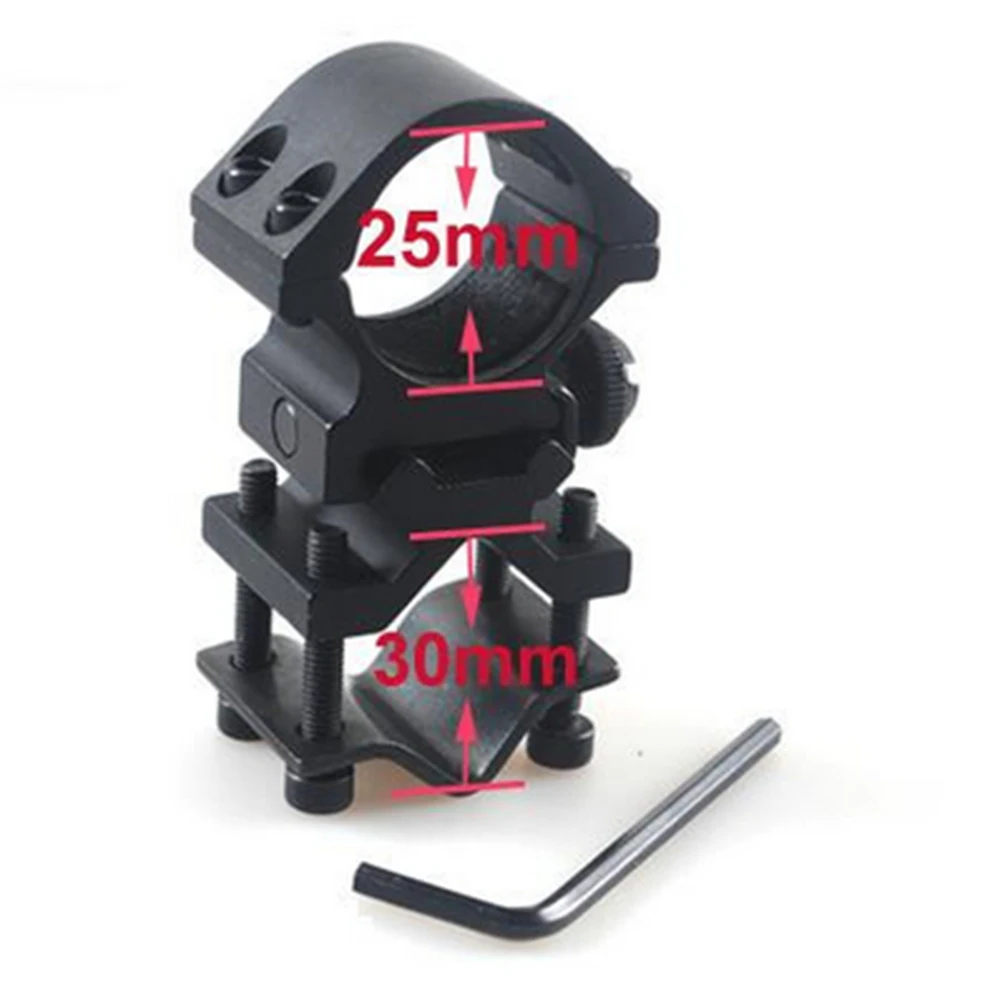 Free Shipping Hunting Adjustable Tactical Gun QD Light Barrel Mount Bracket 25mm Ring for Laser Scope Rail Outdoor Airsoft Hot | Спорт и