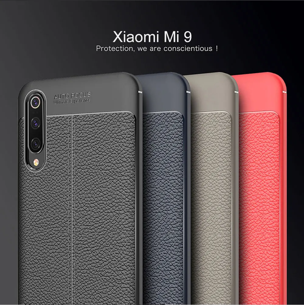 Для Xiaomi Mi 9 SE Чехол кожаный Стильный чехол противоударный Прочный TPU чехол для телефона для Mi 9 Mi9 SE чехол 360 полная защита бампер