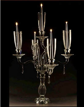 

Free shipping European candle holders wedding Fiesta Inn Hotel restaurant high-grade crystal candlestick ornaments