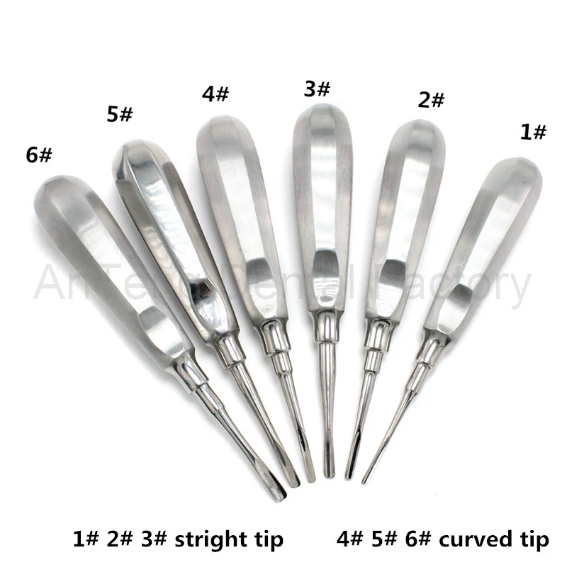 

1Pcs Dental elevator Stainless Steel Tooth Elevator Dentist Tools Straight Curved Root Elevator Dental Lab Materials