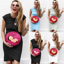 Сексуальный костюм-платье детское платье для беременных женщин с принтом любви элегантное платье для беременных vestido gravida embarazada