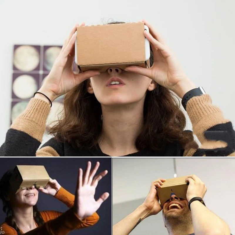 Очки виртуальной реальности, картонные очки Google, 3D очки, VR Box, Фильмы для iPhone X 6, 7 смартфонов, VR гарнитура для Xiaomi
