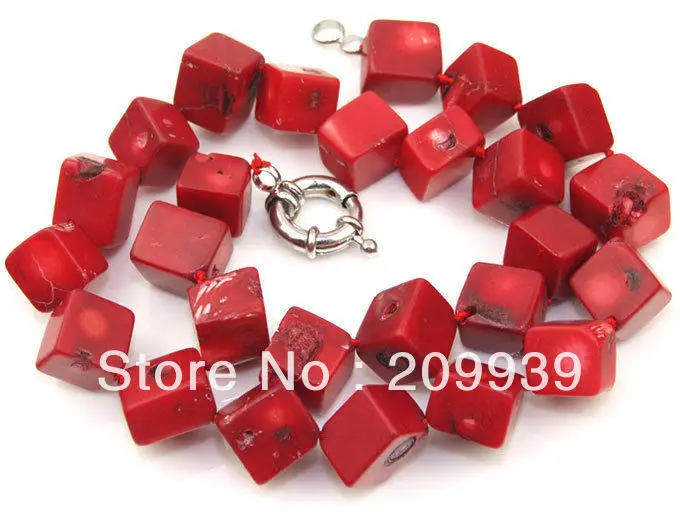 

huij 002714 17" Red Coral Necklace