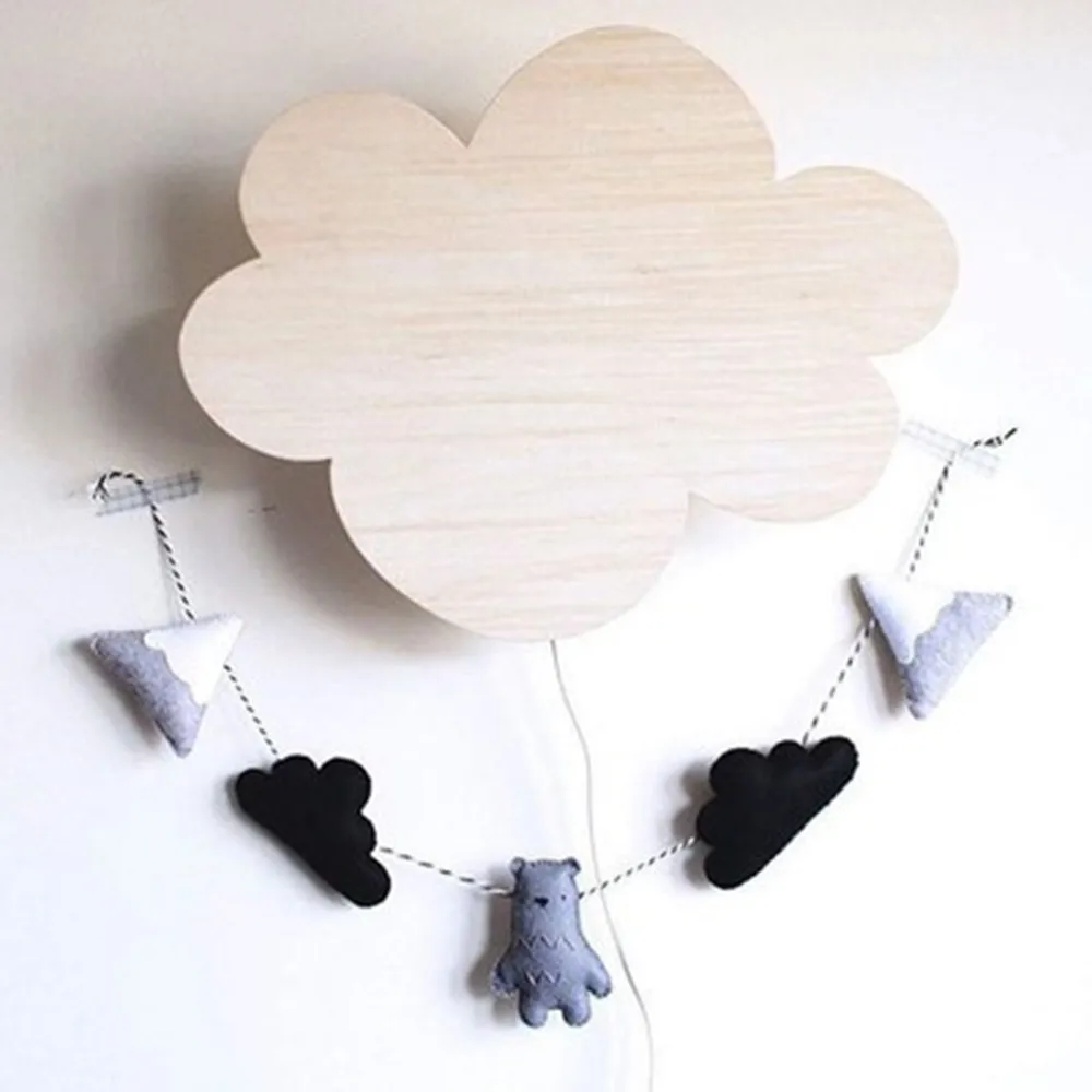 

Nordic Wool Felt Cloud Garland Decoration For Kids Room Baby Room Hanging Wall Decor Christmas Best Gifts Baby Shower Home Decor