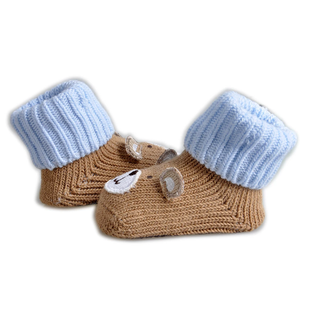 Хлопок Детские носки Новорожденные носки мультфильм Печатные Cute Bear Pattern Теплые мягкие Детские носки 0-6 месяцев Аксессуары для младенцев