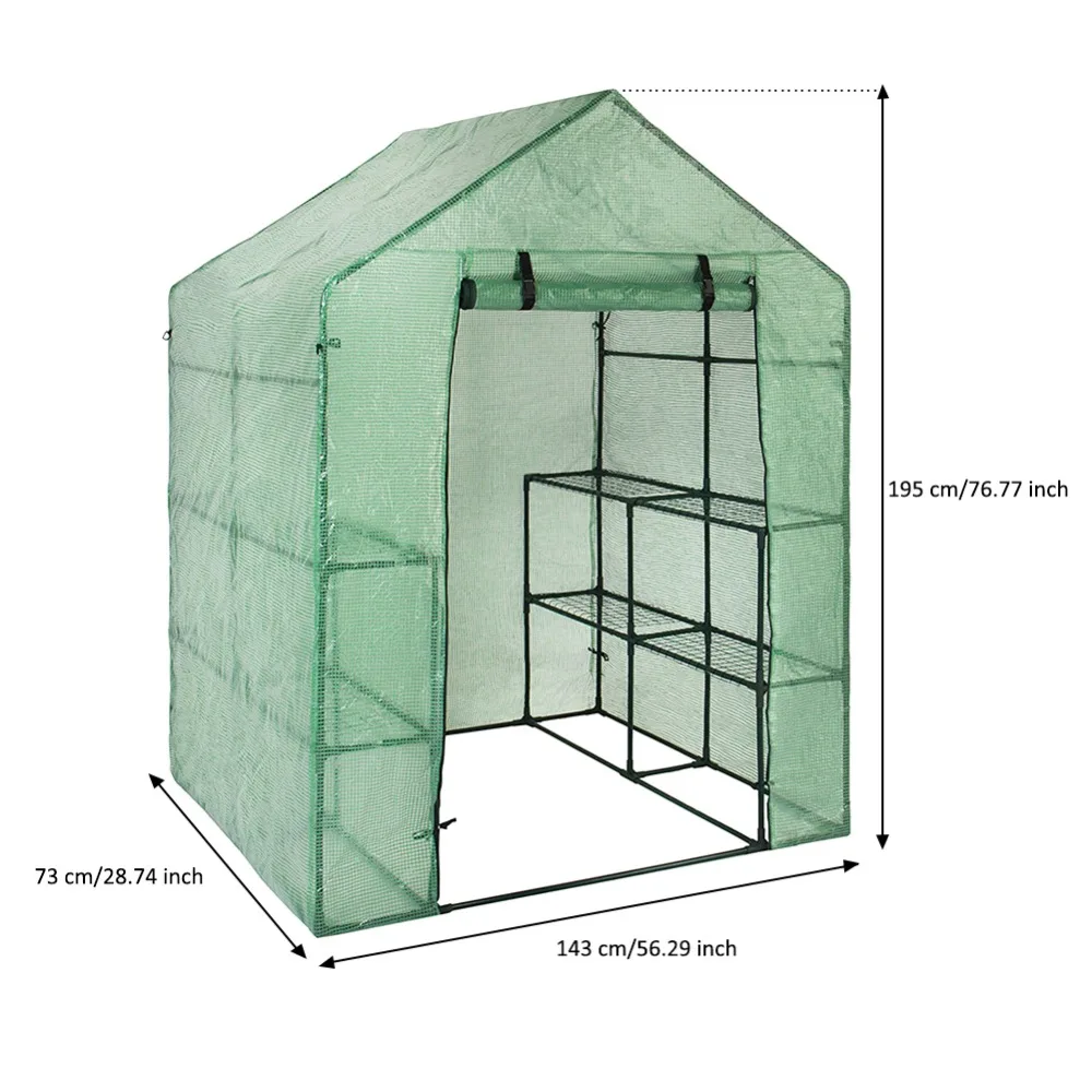 Портативный Пластиковый садовый парниковый чехол для 2 слоев Мини-прогулки в теплице для защиты растений и цветов(без железной подставки