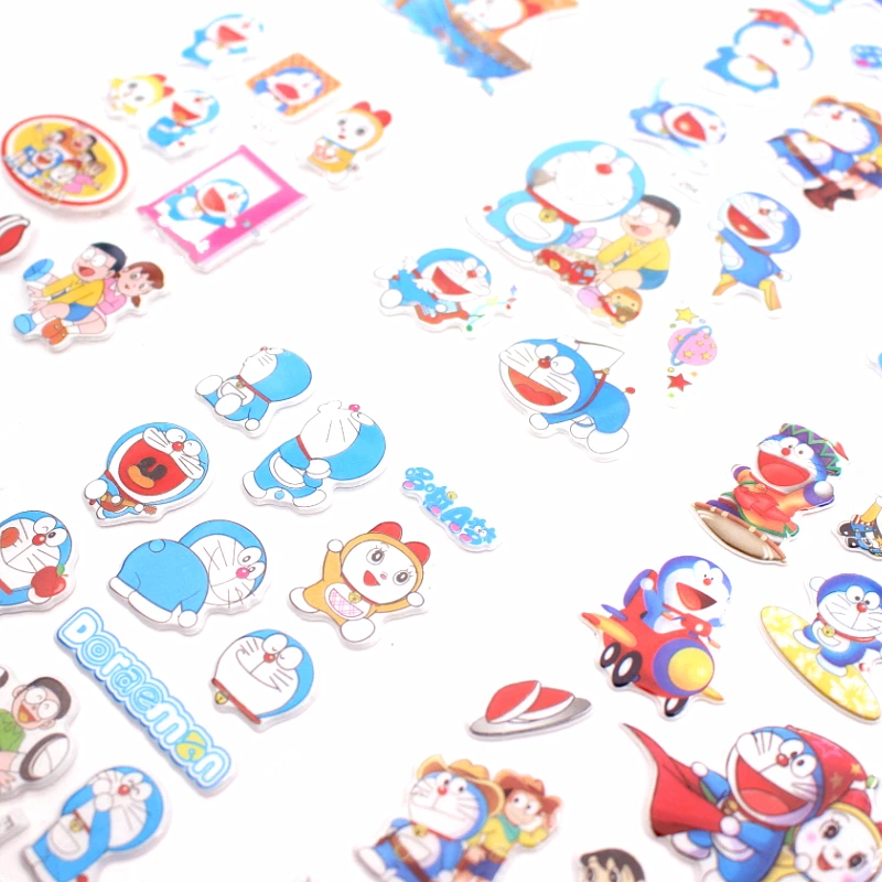 6 шт./лот Doraemon можно выбрать модный бренд игрушки для детей Мультяшные 3D наклейки