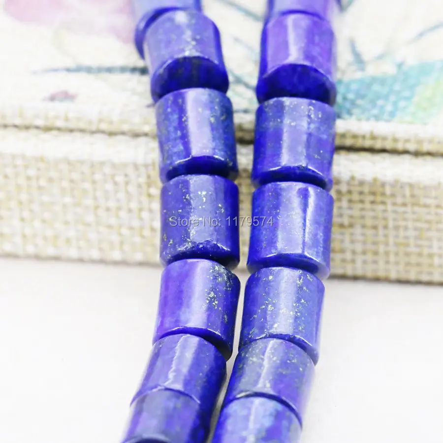 

8X16mm Accessories Lapis lazuli Tube Crafts Loose Beads Stone Gem Accessory Parts Jewelry Making Design Women Girls Gifts 15inch
