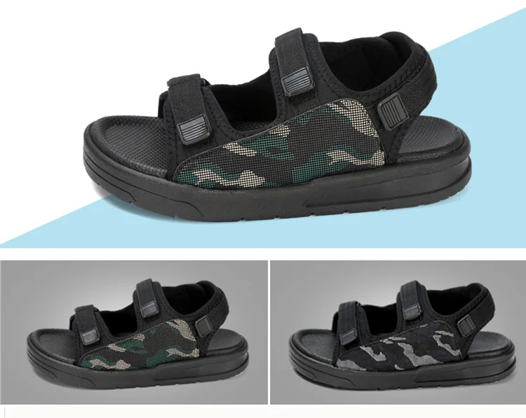 Камуфляжные мужские сандалии мужские пляжные спортивные трендовые сандалии Молодежная модная дикая обувь сандалии мужские сандалии