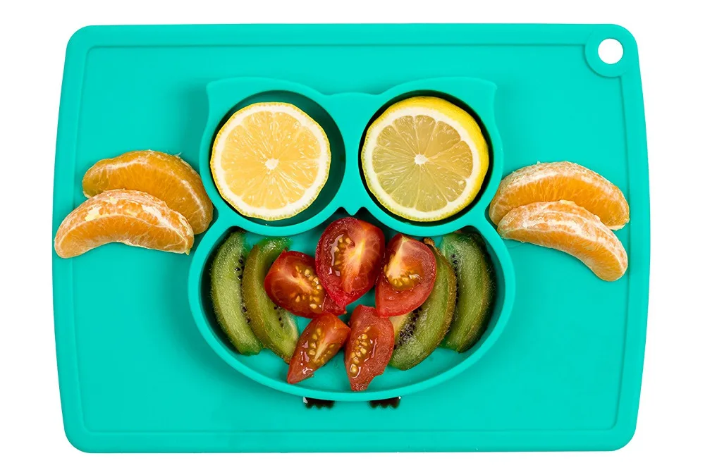 Silicone Baby Plate Feeding Dishes Mat Placemat For Toddler,Kids,Infant