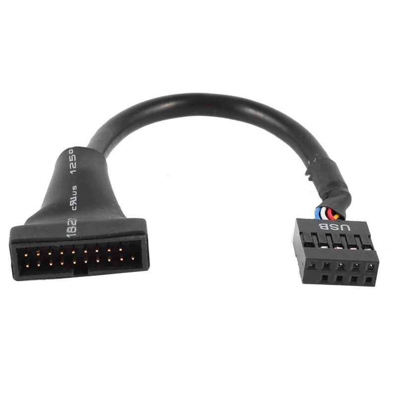 

15cm USB 3.0 20 Pin Header Male to USB 2.0 9 Pin Female Adapter Cable
