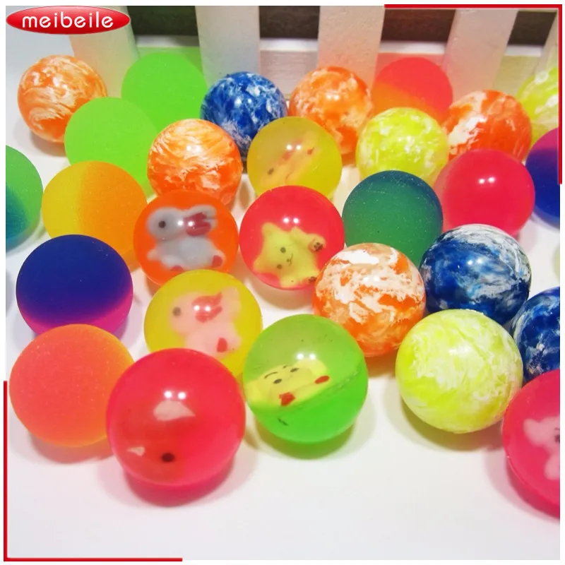 

27mm rubber Bouncing balls, elastic ball,cartoon bouncing ball for kids small solid Rubber bouncing ball 10pcs/lot