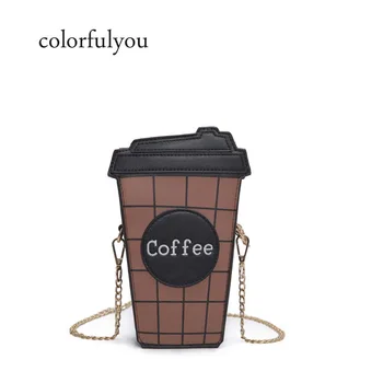 

Personality design Coffee cup shape women chain shoulder bag high quality pu leather mini women handbags fashion crossbody bags