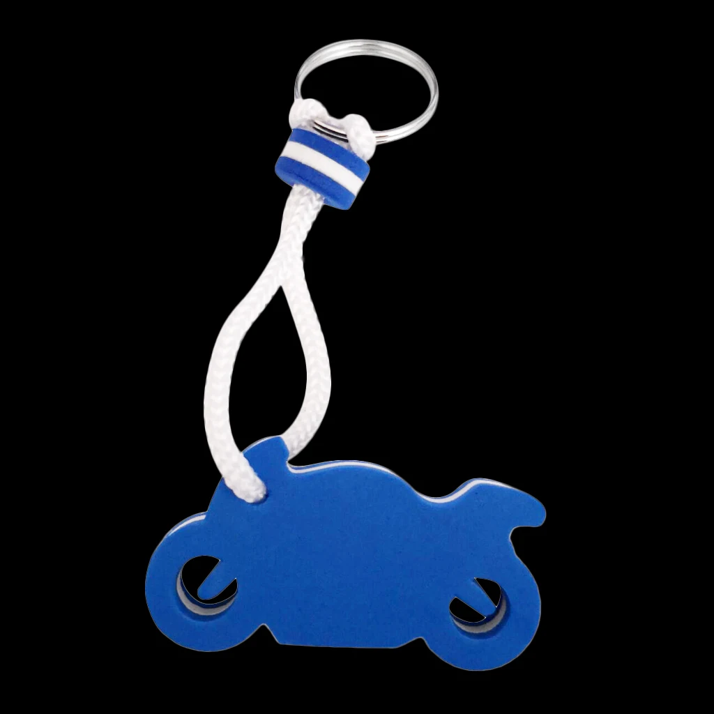4 Count EVA Foam Floating Keychain Key Chain Marine Boat Kayak Keyring Water Buoy Floats  Motorbike Shape