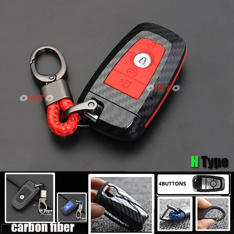 

100% new Auto accessory Remote Car Key Case ABS Key Cover Shell keychain Special For Ford Mustang 2018 Car Styling Accessories