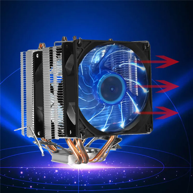 

CPU Cooling Fan Cooler Heatsink Heatpipe Radiator Quiet Fan Computer PC Case For Intel Intel LGA 1366/1155/1156/775 AMD