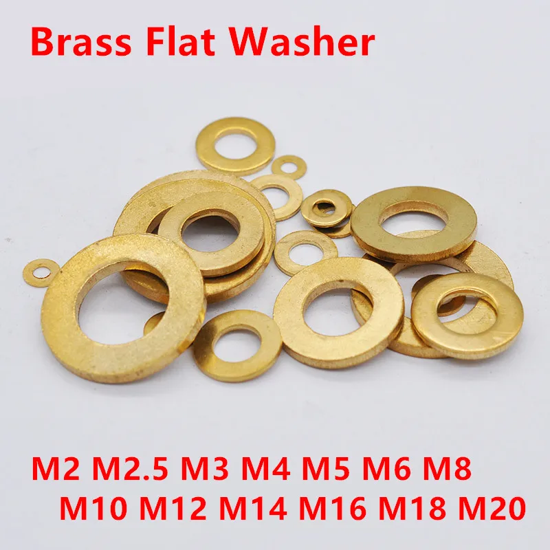 DIN125 ISO7089 M2 M2.5 M3 M4 M5 M6 M8 M10- M20 Meson Pad медный лист металлический воротник латунная