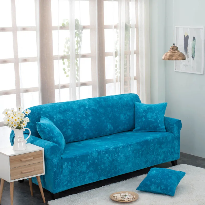 SUGAN LIFE 1 шт толстый бархат тиснение шаблон эластичный чехол на диван для покрывало для дивана чехол для дивана эластичное покрытие для дивана